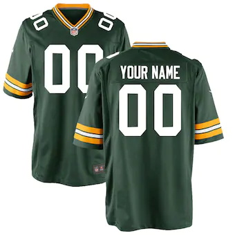 youth nike green green bay packers custom game jersey_pi157